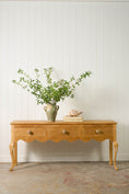 Load image into Gallery viewer, Stripped Victorian Pine Dresser Base With Scalloped Apron