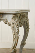 Load image into Gallery viewer, Louis XV Style Painted Carved French Console