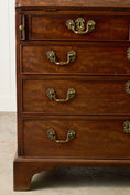 Load image into Gallery viewer, Early Georgian Mahogany Bureau on Bracket Feet + Green Leather Interior (c. 1730)