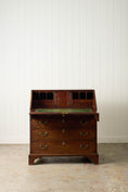 Load image into Gallery viewer, Early Georgian Mahogany Bureau on Bracket Feet + Green Leather Interior (c. 1730)