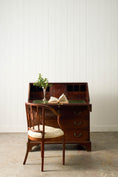 Load image into Gallery viewer, Early Georgian Mahogany Bureau on Bracket Feet + Green Leather Interior (c. 1730)