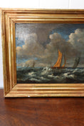 Load image into Gallery viewer, Early 19th Century French Moody Ship Oil on Board