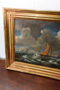 Load image into Gallery viewer, Early 19th Century French Moody Ship Oil on Board