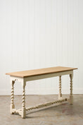Load image into Gallery viewer, Jacobean Style Painted Barley Twist Console with Bleached Top