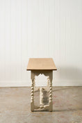 Load image into Gallery viewer, Jacobean Style Painted Barley Twist Console with Bleached Top