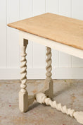 Load image into Gallery viewer, Jacobean Style Painted Barley Twist Console with Bleached Top