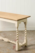 Load image into Gallery viewer, Jacobean Style Painted Barley Twist Console with Bleached Top