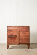 Load image into Gallery viewer, 19th Century 2 Over 3 Mahogany Hall Chest With Brass Pulls + Bone Keyholes