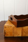 Load image into Gallery viewer, Petite English Mahogany Tray with Scalloped Edge