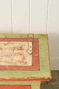 Load image into Gallery viewer, Antique Italian Hand Painted Italian Pink + Green Pine Trunk