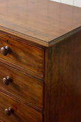 Load image into Gallery viewer, Georgian Mahogany Two Over Three Chest with Wooden Knobs