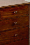 Load image into Gallery viewer, Georgian Mahogany Two Over Three Chest with Wooden Knobs
