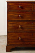 Load image into Gallery viewer, Georgian Mahogany Two Over Three Chest with Wooden Knobs