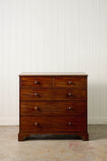 Load image into Gallery viewer, Georgian Mahogany Two Over Three Chest with Wooden Knobs