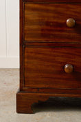 Load image into Gallery viewer, Georgian Mahogany Two Over Three Chest with Wooden Knobs
