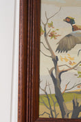 Load image into Gallery viewer, PAIR of Vintage Paint By Number Duck and Pheasants in Oak Frames