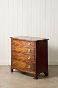 Load image into Gallery viewer, 19th Century English Walnut Bow Front 4-Drawer Chest on Bracket Feet