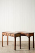 Load image into Gallery viewer, PAIR of English Mahogany 3-Drawer Side Tables (c. 1930)