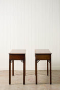 Load image into Gallery viewer, PAIR of English Mahogany 3-Drawer Side Tables (c. 1930)