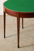 Load image into Gallery viewer, Antique George Ill Mahogany Demi Lune Card Table with Inlay