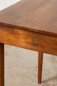 Load image into Gallery viewer, 19th Century French Walnut Single Drawer Side Table with Tapered Legs (from a French Monastery; marking on side)
