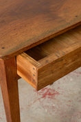Load image into Gallery viewer, 19th Century French Walnut Single Drawer Side Table with Tapered Legs (from a French Monastery; marking on side)