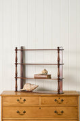 Load image into Gallery viewer, Victorian English 4-Tier Mahogany Hanging Shelf