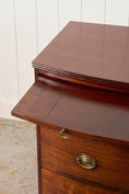 Load image into Gallery viewer, 19th Century English Mahogany Bowfront 3-Drawer Chest with Brushing Slide
