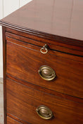 Load image into Gallery viewer, 19th Century English Mahogany Bowfront 3-Drawer Chest with Brushing Slide