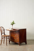 Load image into Gallery viewer, 19th Century English Mahogany Bowfront 3-Drawer Chest with Brushing Slide