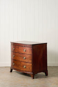 Load image into Gallery viewer, 19th Century English Mahogany Bowfront 3-Drawer Chest with Brushing Slide