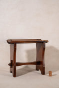 Load image into Gallery viewer, Antique Oak Slat Stool