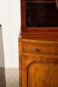 Load image into Gallery viewer, RARE PAIR of Edwardian English Mahogany Cabinets with Glass Front Toppers (c. 1900)