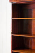 Load image into Gallery viewer, RARE PAIR of Edwardian English Mahogany Cabinets with Glass Front Toppers (c. 1900)