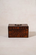 Load image into Gallery viewer, 18th Century Inlaid Tea Caddy with Handle (c. 1760) | Complete with Original Fittings + Working Key