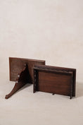 Load image into Gallery viewer, PAIR English Mahogany Wall Brackets with Carved Shelf