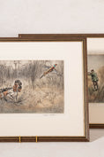 Load image into Gallery viewer, PAIR of Hand Colored English Engravings of Pheasant Hunt by Henry Wilkinson (British; signed limited edition)