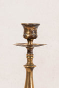 Load image into Gallery viewer, PAIR | Antique English Brass Footed Candlesticks
