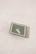 Load image into Gallery viewer, Wedgwood Sage Green Jasperware Diamond Trinket Dish