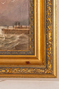 Load image into Gallery viewer, John Taylor Allerston (1828–1914), British — Paddle Steamer Entering Harbour, Signed & Dated 1888, Oil on Canvas