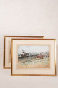 Load image into Gallery viewer, PAIR of Original Watercolor Horse Race Paintings by Accomplished British Artist Finch Mason (1850-1915) | Signed