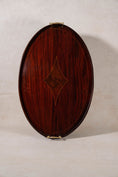 Load image into Gallery viewer, Edwardian Mahogany Diamond Inlay Tray w/ Brass Handles