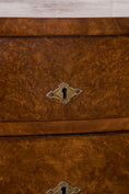 Load image into Gallery viewer, 19th Century English Burl Walnut 3-Drawer Chest with Ring Pulls
