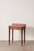 Load image into Gallery viewer, Victorian English Mahogany Single Drawer Side Table on Castors