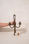 Load image into Gallery viewer, PAIR of Electrified Vintage Brass Tassel Sconces