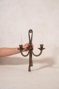 Load image into Gallery viewer, PAIR of Electrified Vintage Brass Tassel Sconces