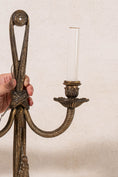 Load image into Gallery viewer, PAIR of Electrified Vintage Brass Tassel Sconces