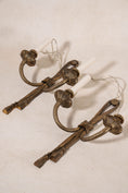 Load image into Gallery viewer, PAIR of Electrified Vintage Brass Tassel Sconces