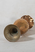 Load image into Gallery viewer, Tall Vintage Brass Vase with Scalloped Lip
