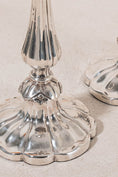 Load image into Gallery viewer, PAIR Antique English Silver Plate Candleholders (c. 1900)